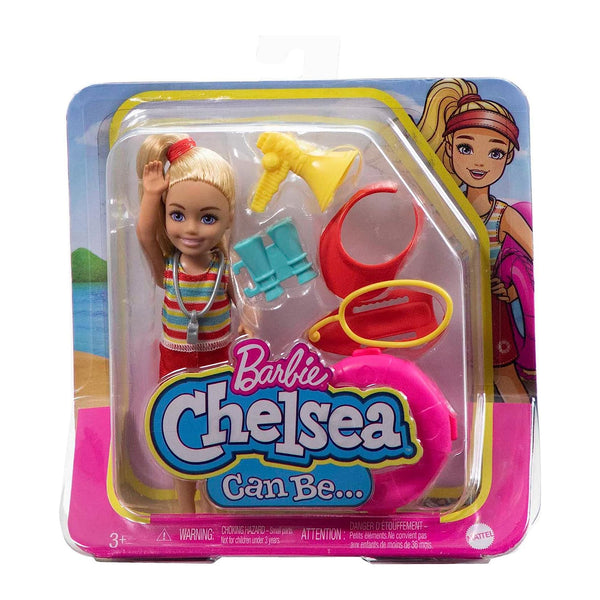 Barbie Toys, Chelsea Doll and Accessories Lifeguard Set, Chelsea Can Be…  Can Be Small Doll with 6 Career-Themed Pieces