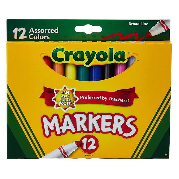 Crayola 12 Count Broad Line Markers Set| Radar Toys