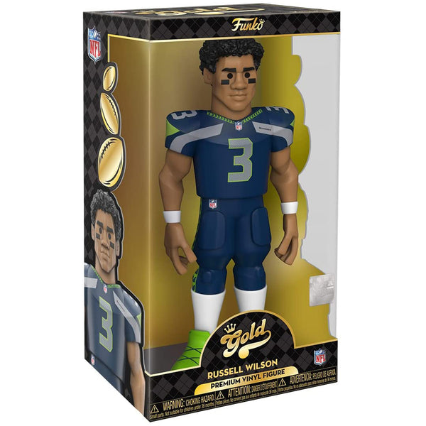 Funko Gold Premium Vinyl Figure - NFL Wave 1 - RUSSELL WILSON (Blue Seattle Seahawks  Jersey)(5 inch):  - Toys, Plush, Trading Cards, Action  Figures & Games online retail store shop sale