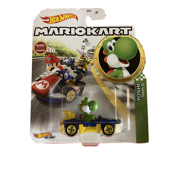 Hot Wheels Mario Kart Yoshi Mach 8 Kart Radar Toys