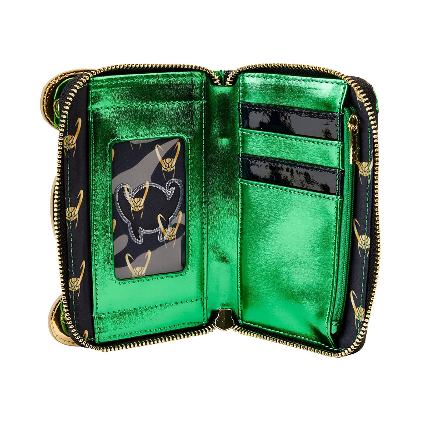 Loungefly Marvel Loki Hardware Wallet with Zip Coin Pouch – 707 Street