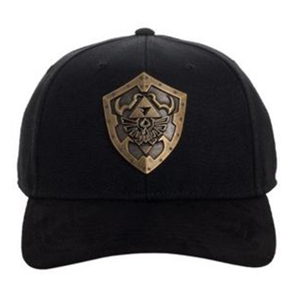 Bio World Zelda Metal Hylian Shield Badge Suede Snapback Hat