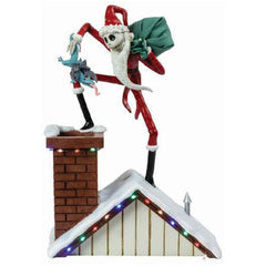 Enesco Disney Showcase The Nightmare Before Christmas Santa Jack On Rooftop Figurine - Radar Toys