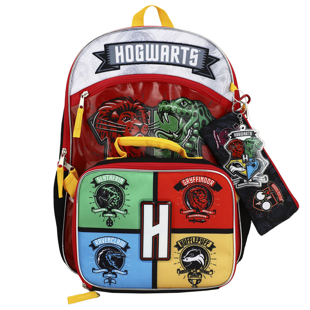 Bio World Harry Potter House Crests 5 Piece Backpack Set