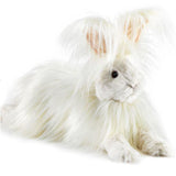 Folkmanis Rabbit Angora 12 Inch Plush Puppet - Radar Toys