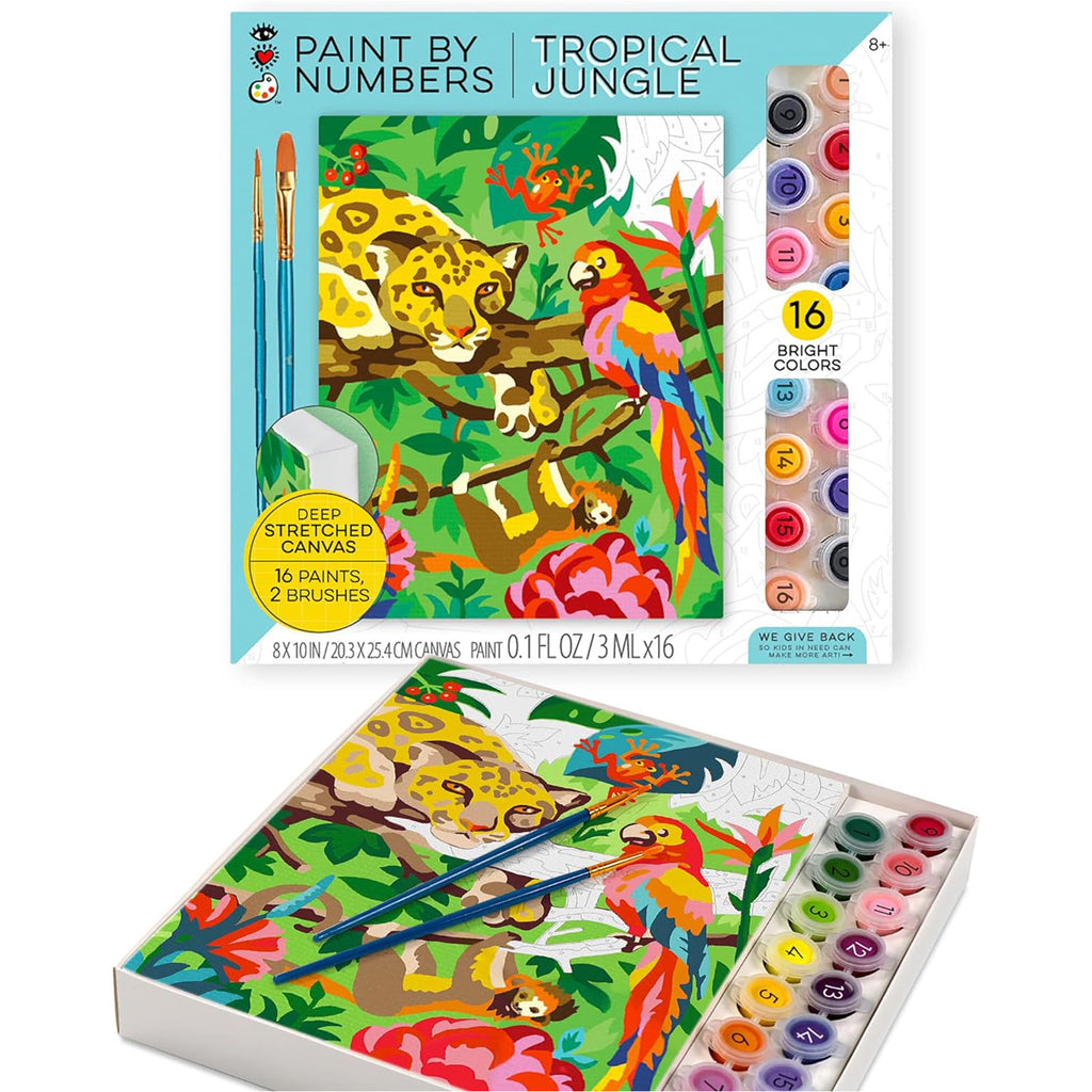 Paint By Numbers Tropical Jungle Craft Kit - Radar Toys