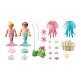 Playmobil Princess Magic Mermaid Children With Jellyfish Building Set 71504 - Radar Toys