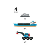 Ravensburger Brio Freight Ship And Crane Set - Radar Toys