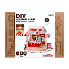 Rolife Miniature House Strawberry Milk Box Building Set - Radar Toys