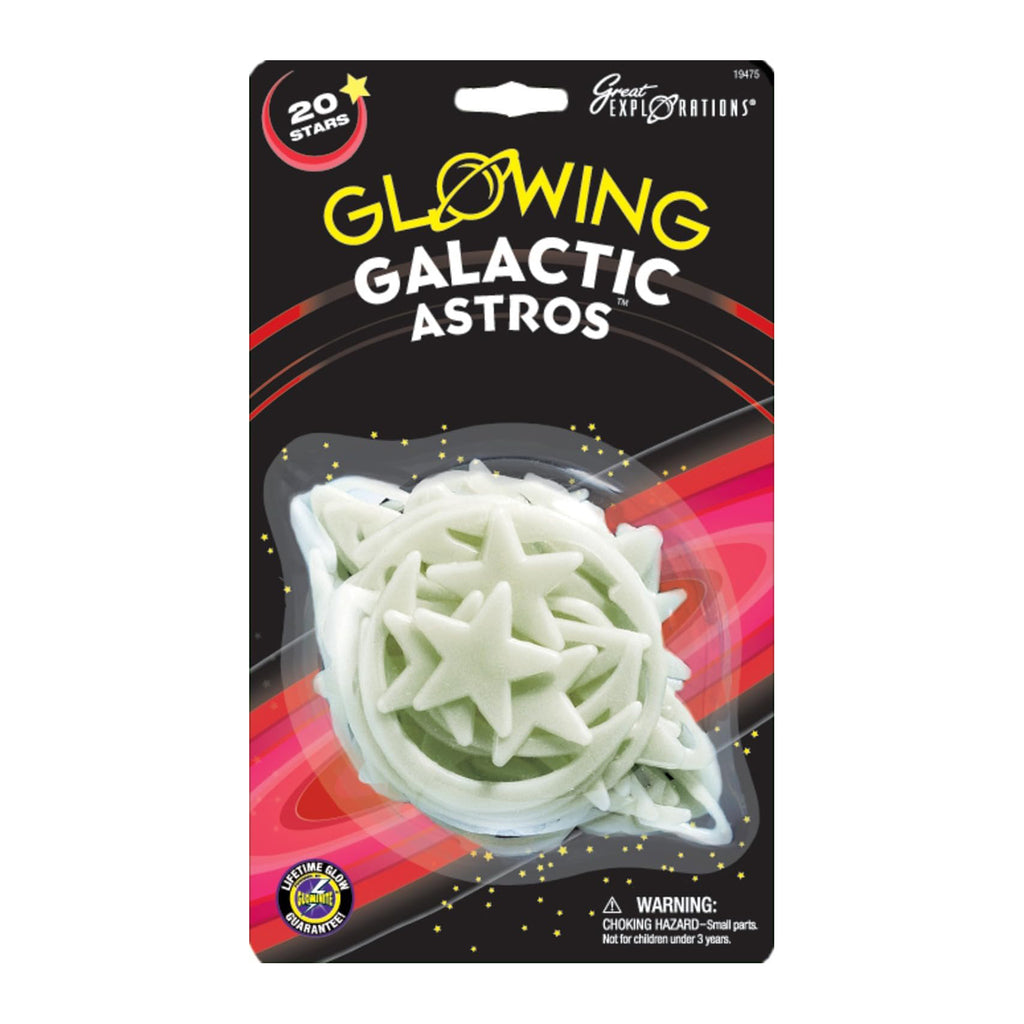 University Games Glowing Galactic Astros 20 Glow In The Dark Shapes