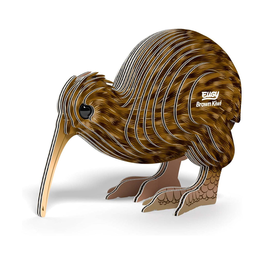 Eugy Brown Kiwi 3D Cardboard Model Kit