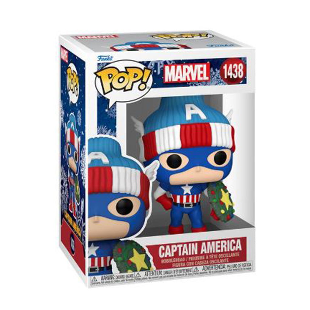 Funko Marvel Holiday S4 POP Captain America Vinyl Figure