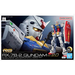 Bandai Mobile Suit Gundam RG RX-78-2 Gundam Ver 2.0 1/144 Scale Model Kit - Radar Toys