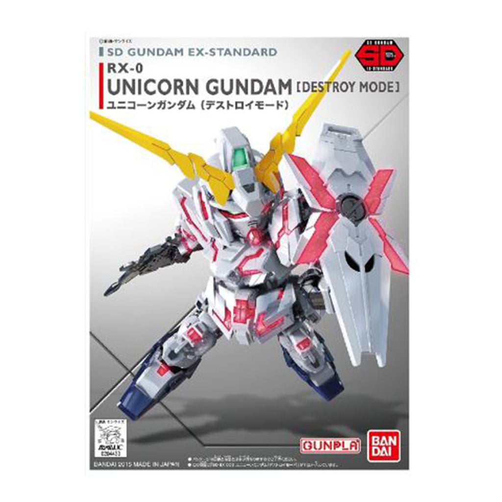 Bandai Gundam UC SD EX Standard 005 RX-0 Unicorn Gundam Destroy Mode Model Kit - Radar Toys