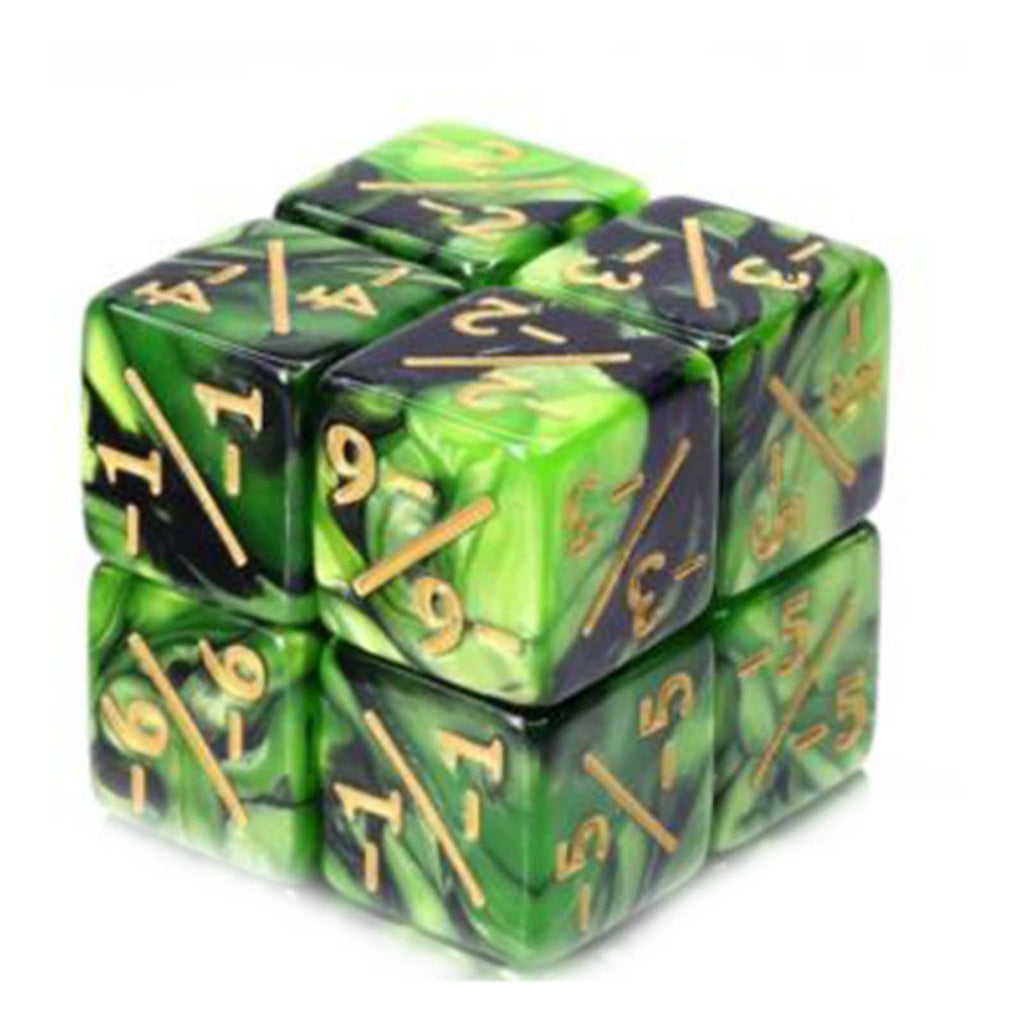 Foam Brain Green Black Counters For Magic Dice Set