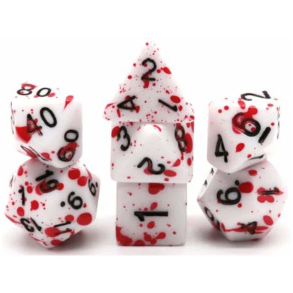 Foam Brain Blood Splatter RPG Dice Set