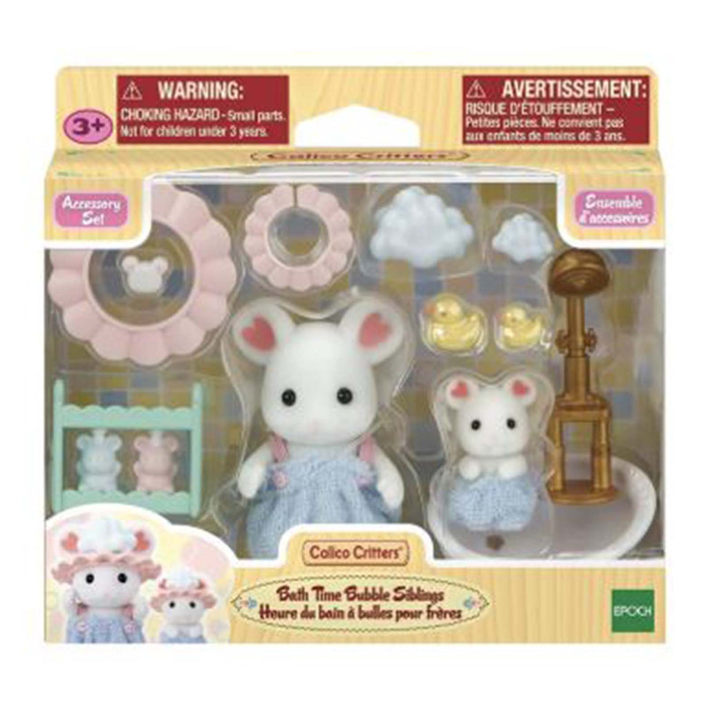 Calico Critters Bath Time Bubble Siblings Set