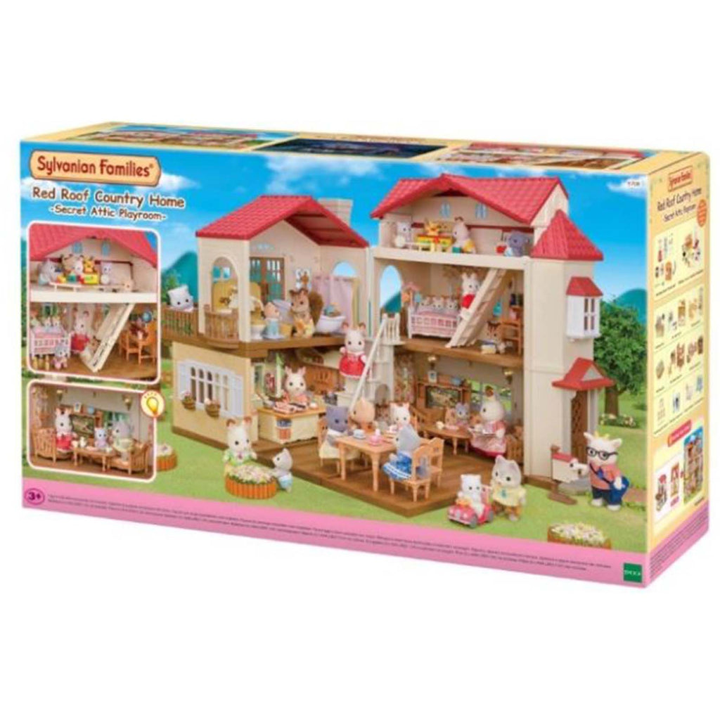 Calico Critters Red Roof Country Home Secret Attic Playroom Set