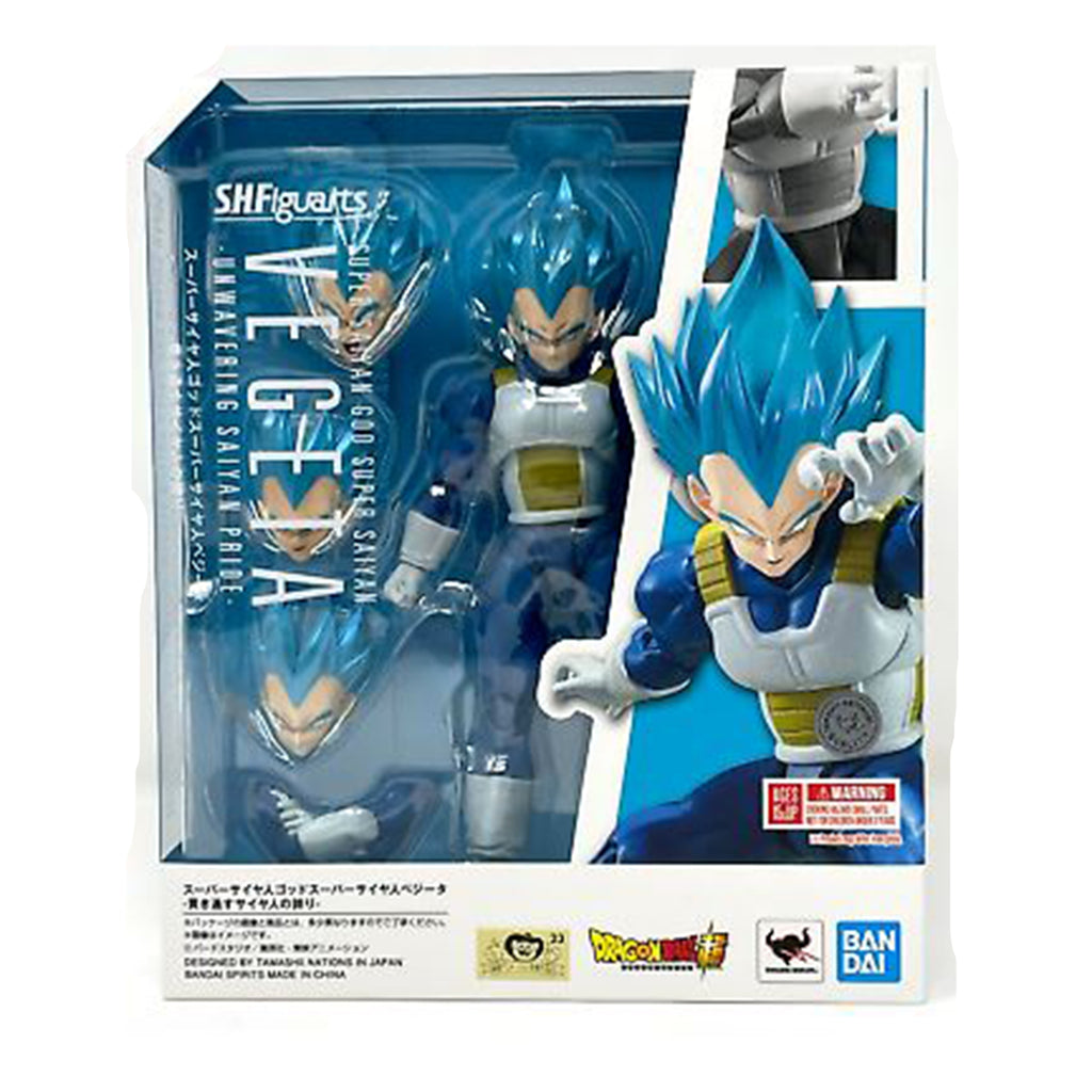 Bandai Dragon Ball Super SHFiguarts SSGSS Vegeta Unwavering Saiyan Pride Action Figure