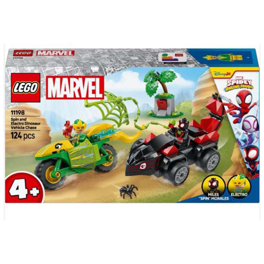 LEGO® Marvel Spin And Electro Dinosaur Vehicle Chase Building Set 11198