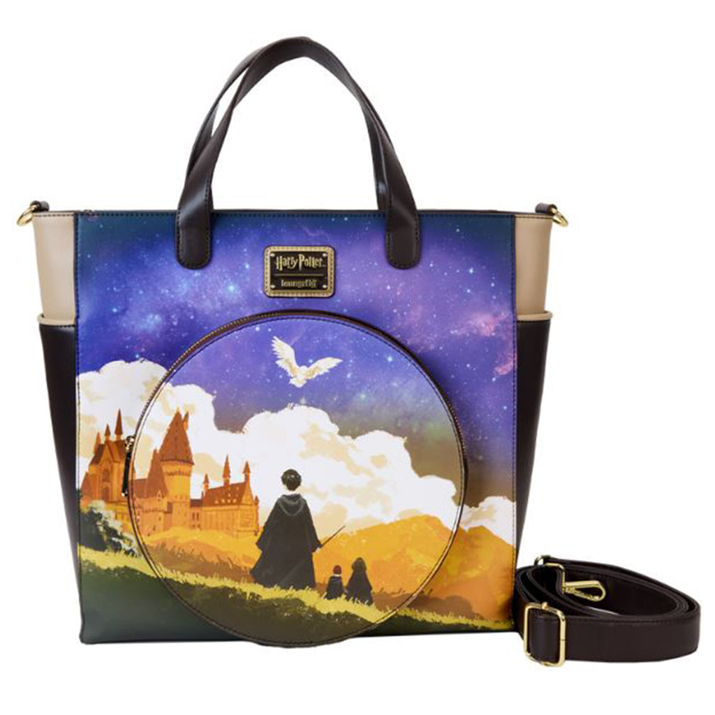 Loungefly Harry Potter Hogwarts Starry Sky Convertible Backpack And Tote