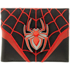 Bioworld Marvel Spider-Man Miles Morales Metal Emblem Bifold Wallet