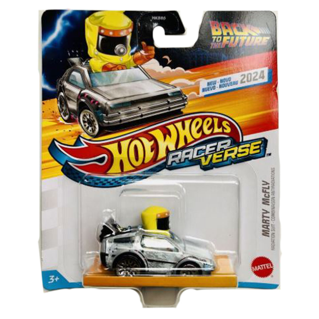 Mattel Hot Wheels Racer Verse Back To The Future Marty McFly Radiation Suit Diecast Vehicle - Radar Toys