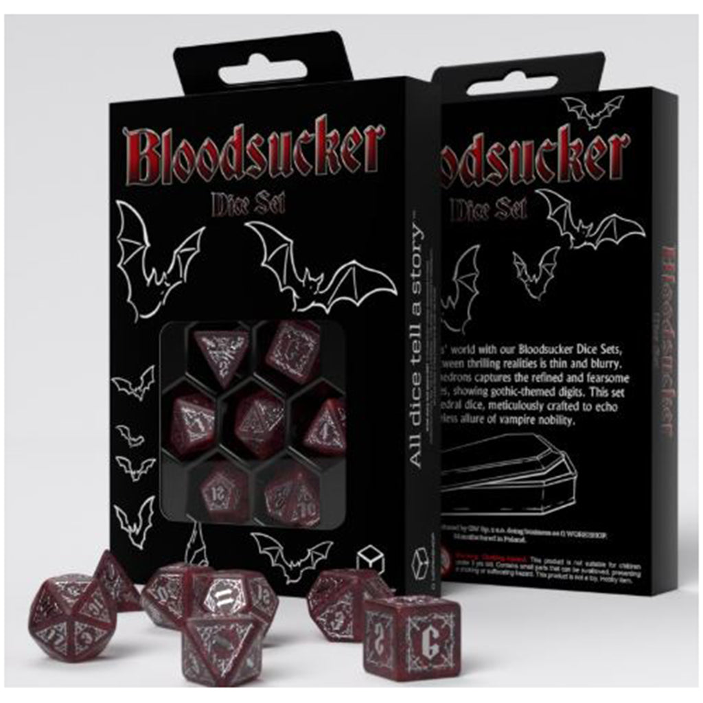 Q-Workshop Bloodsucker Scarlet 7 Piece Dice Set - Radar Toys