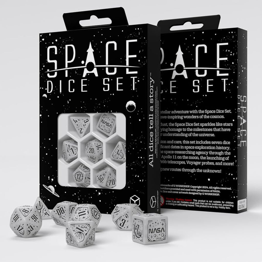 Q-Workshop Space Apollo 7 Piece Dice Set - Radar Toys