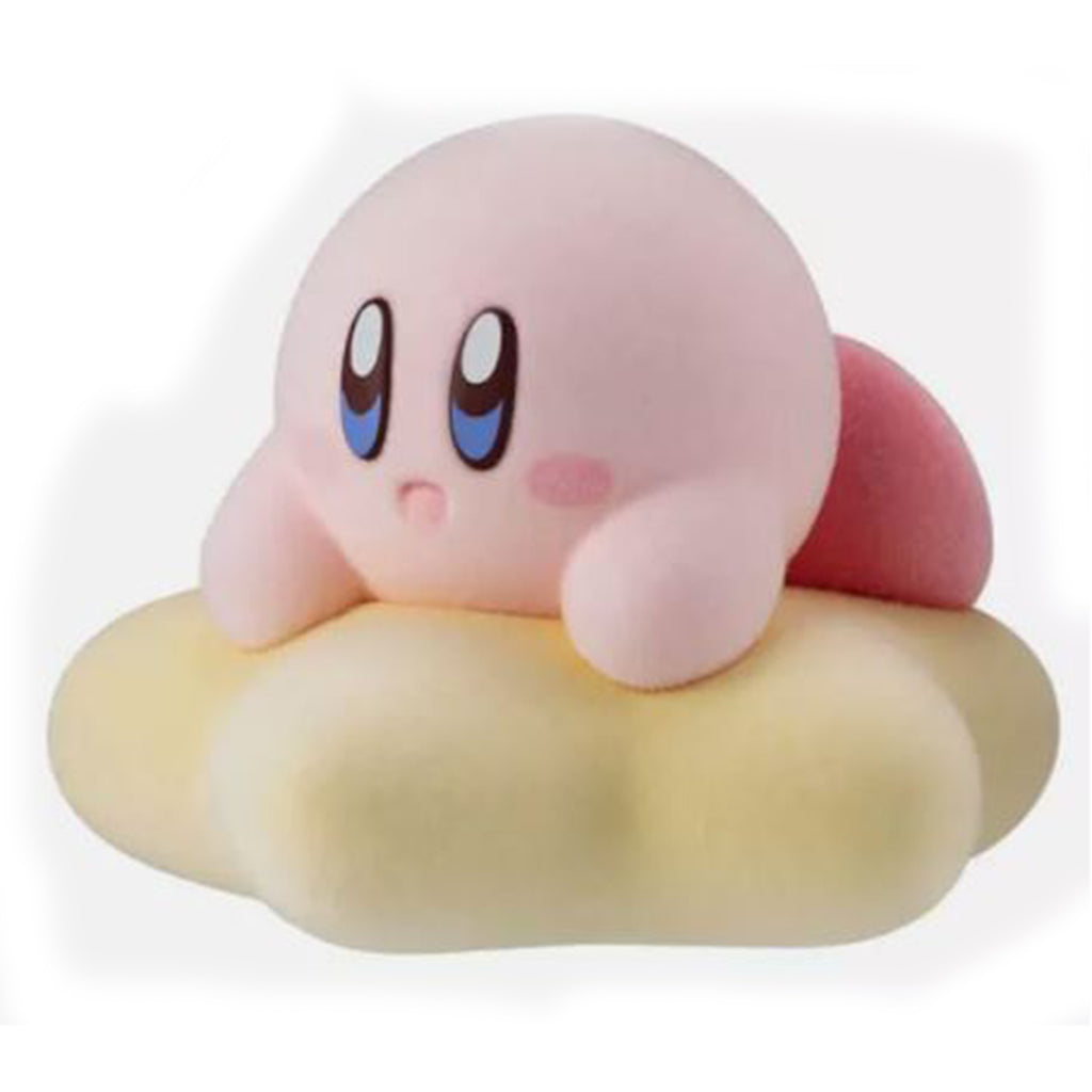 Bandai Shokugan PuPuPu Kirby On Star Flocked Doll Mini Figure