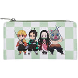 Bioworld Demon Slayer Chibi Characters Checkered Bifold Wallet