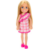 Mattel Barbie Family And Friends Club Chelsea Blonde Pink And White Dress Doll - Radar Toys