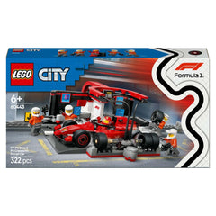 LEGO® City F1 Pit Stop And Pit Crew With Ferrari Car Building Set 60443 - Radar Toys