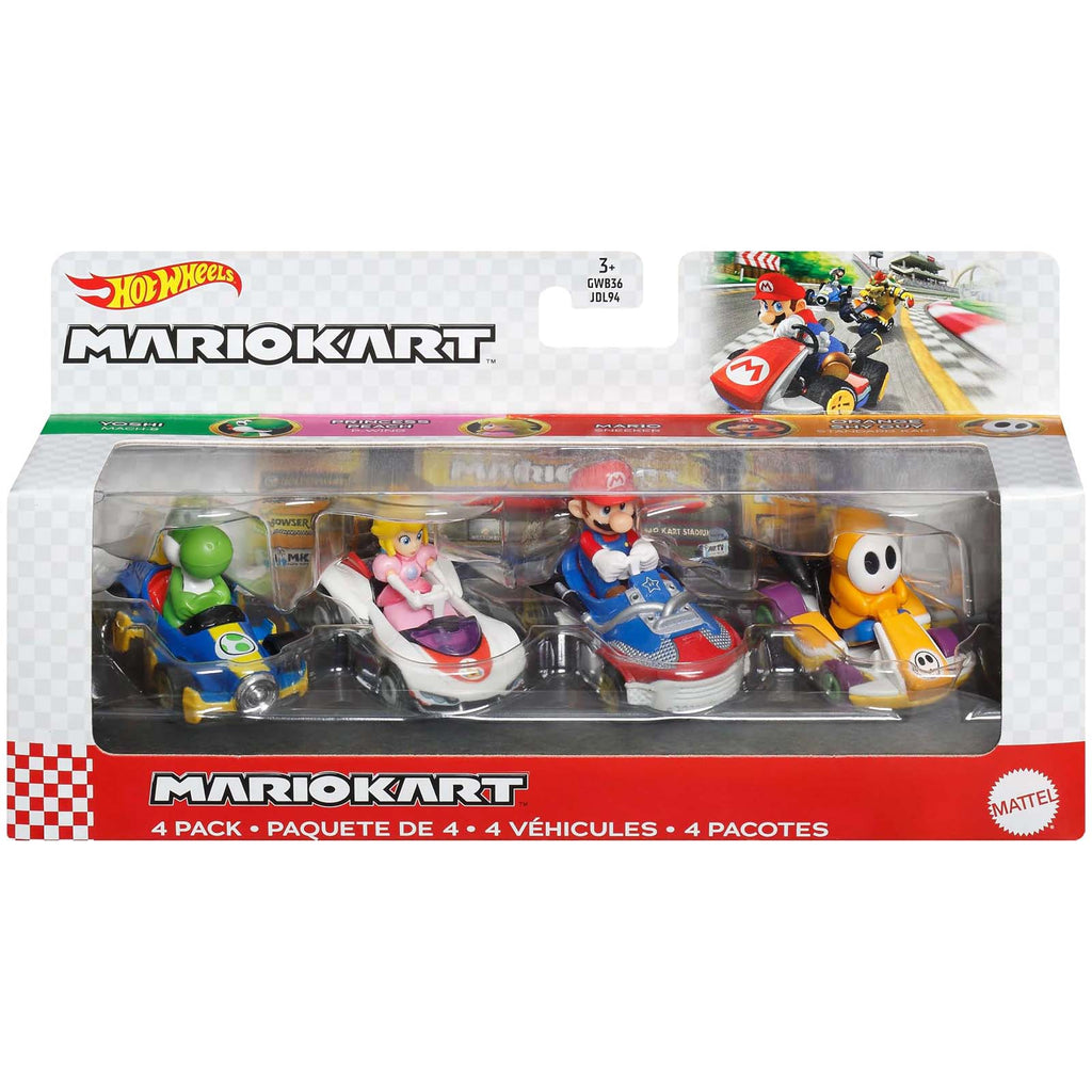 Mattel Hot Wheels Mario Kart 4 Vehicle Diecast Set - Radar Toys