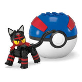 MEGA Pokemon Litten With Great Ball Building Set - Radar Toys