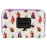 Loungefly Disney Villains Iridescent All Over Print Zip Around Wallet