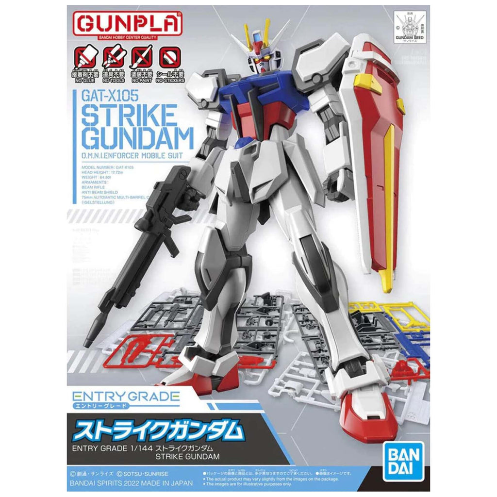 Bandai Mobile Suit Gundam Seed Entry Grade Strike Gundam 1:144 Scale Model Kit