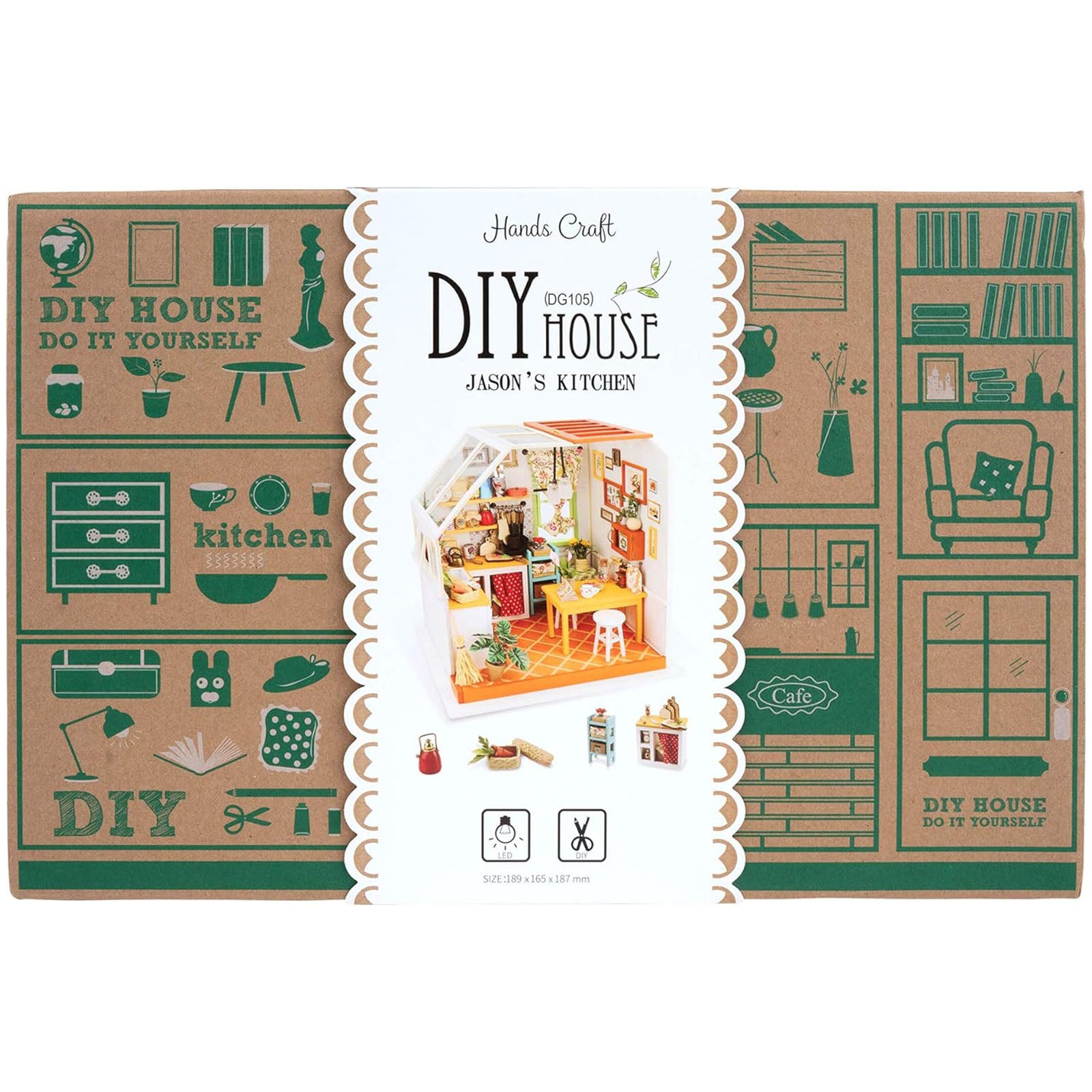 Jason's Kitchen DIY Miniature Dollhouse Kit