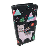 Shagwear Llama Pattern Large Black Zipper Wallet - Radar Toys