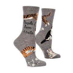 Blue Q People I Love Cats Single Pair Crew Socks - Radar Toys