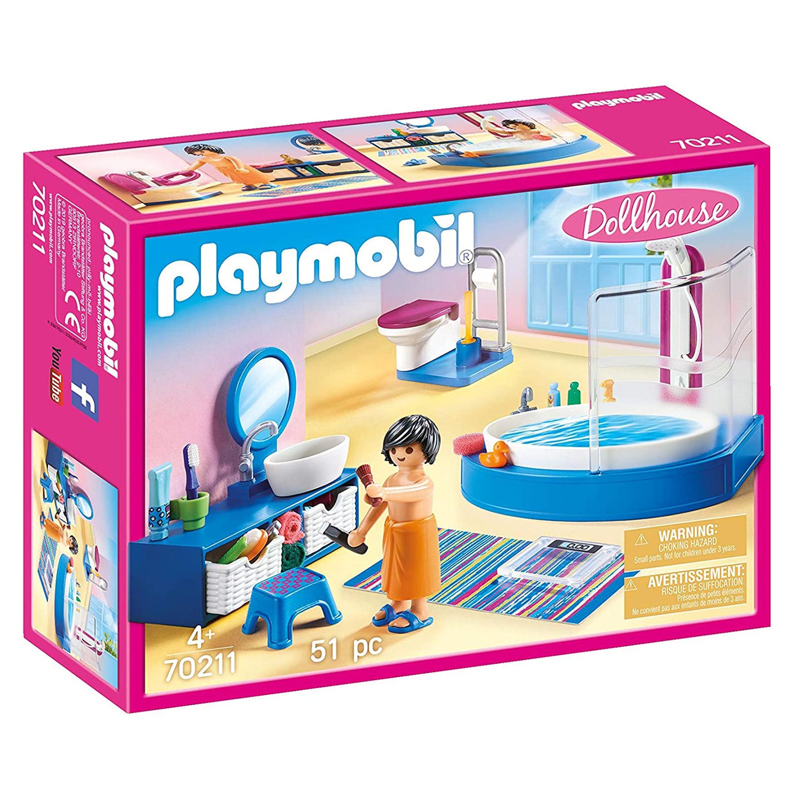 Playmobil Dollhouse With Tub Building Set 70211 | Radar Toys