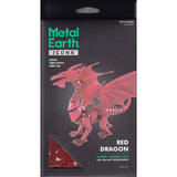 Metal Earth Iconx Red Dragon Steel Model Kit - Radar Toys