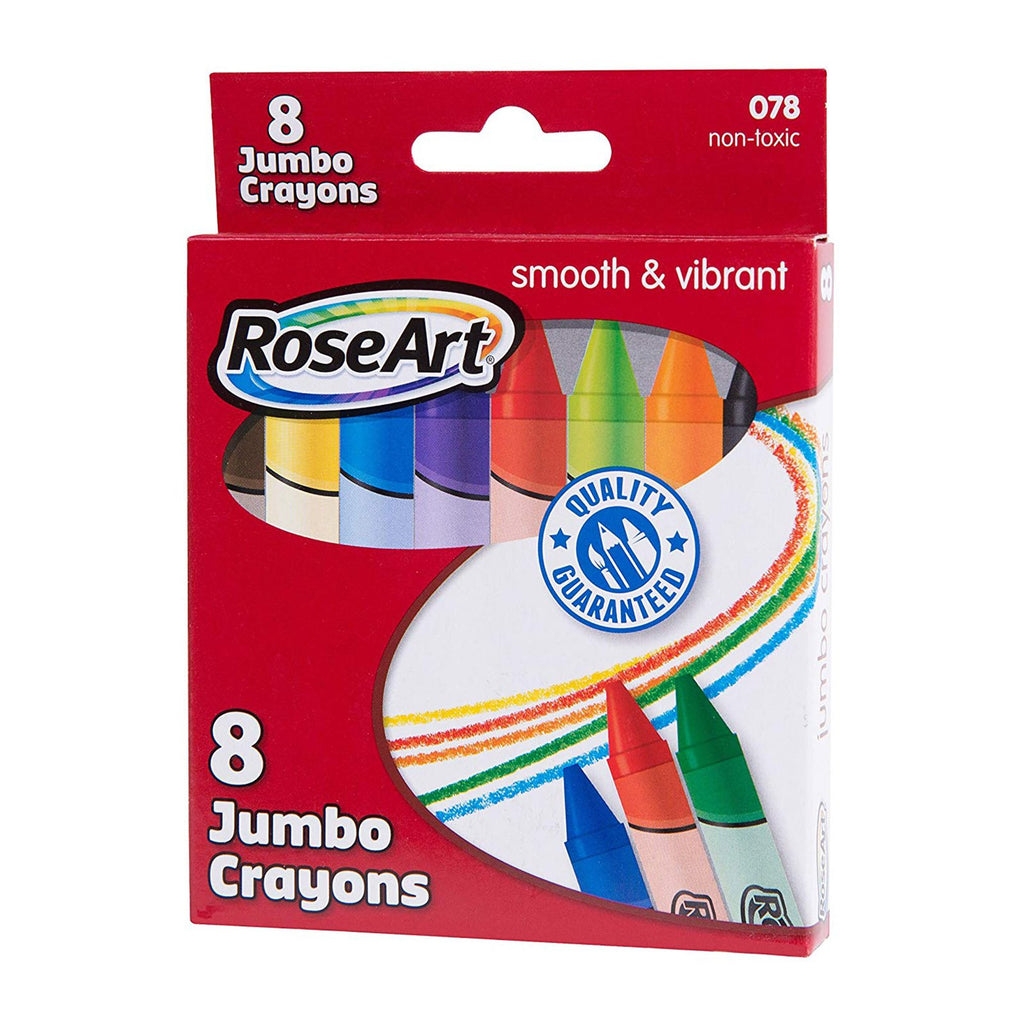 Rose Art Smooth And Vibrant 8 Count Jumbo Crayons