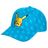 Bioworld Pokemon Pikachu Winking Blue Snapback Hat - Radar Toys