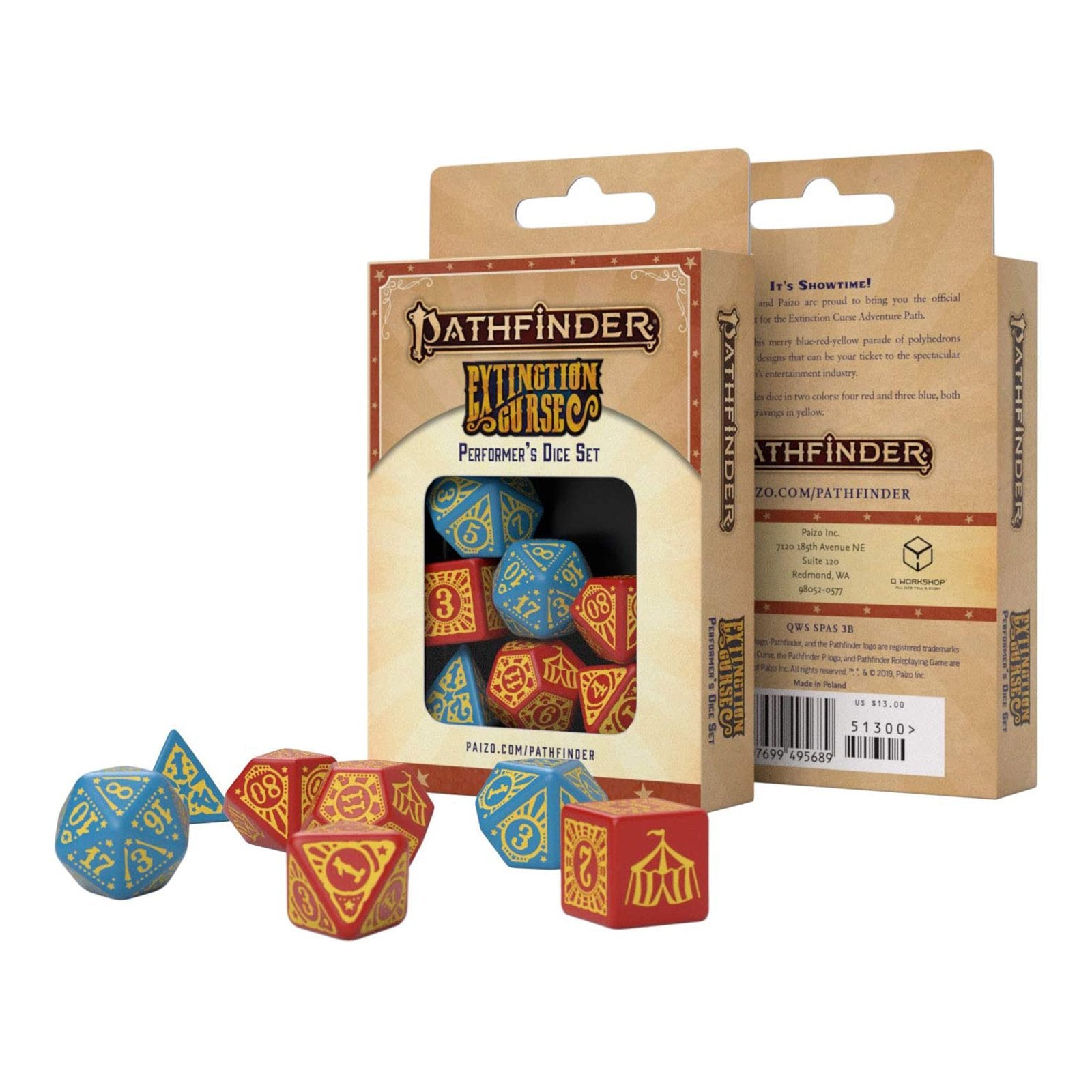 Q-Workshop Pathfinder Extinction Curse RPG Dice Set |Radar Toys