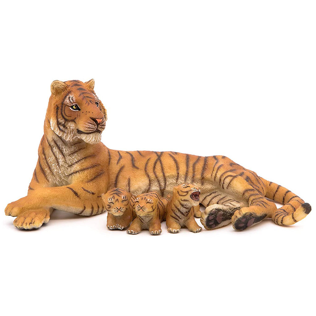 Papo Lying Tigress Nursing Animal Figure 50156