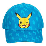 Bioworld Pokemon Pikachu Winking Blue Snapback Hat - Radar Toys