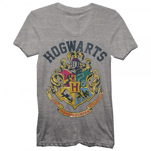Harry Potter Hogwarts Crest Juniors Heather Tee Shirt – Radar Toys